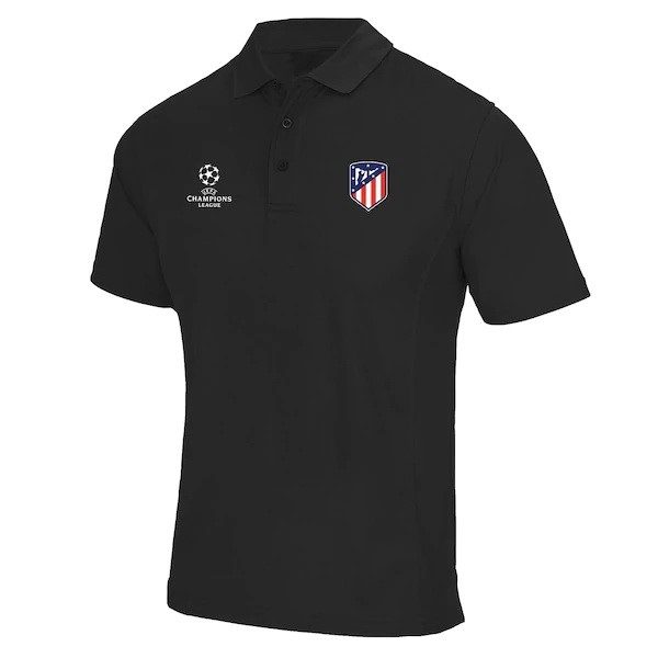 Polo Atlético Madrid 2019-20 Schwarz Fussballtrikots Günstig